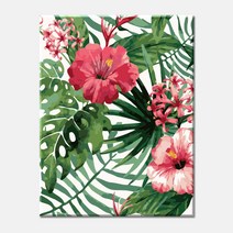 (물감2배) diy 명화그리기 트로피칼 유화 색칠하기 꽃 열대 식물 그림 거실 인테리어 액자 정물화