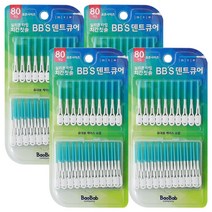 덴트큐어 실리콘 치간칫솔 80개x4팩 휴대용 일회용 휴대 용기 치간 칫솔, 1팩, 320개