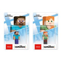 닌텐도 아미보 amiibo 스티브 알렉스 2개 세트 대난투 슈퍼 스매시 브라더스