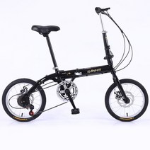 가벼운접이식자전거 가을라이딩을 위한 16 인치 접이식 자전거 미니 velo 작은 바퀴, 가변 속도 골드