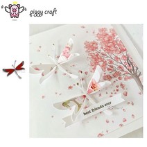 모양 틀 다이컷 piggy craft 금속 절단 금형 잠자리 장식 스크랩북 종이 공예 칼 금형 블레이드 펀치 스텐실, d-736