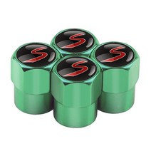 차꾸미기 미니 쿠퍼 용 자동차 타이어 밸브 캡 모터사이클 도난 방지 알루미늄 휠 스템 에어 커버 S R50 4, 03 Green S