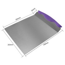 케이크서버 대형 스테인레스 스틸 전송 케이크 트레이 국자 삽 이동 플레이트 실리콘 손잡이 반죽 스크레이퍼 빵 피자 블레이드 리프터, [01] Purple