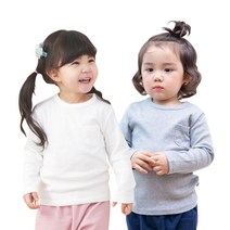 까꿍놀이터 마이포켓티 국내제작 면100% 유아동용 기본티 신축성 짱