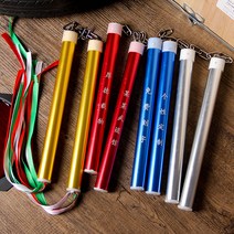 알루미늄 합금 쌍절곤 어린이 쌍절곤 성인 두 섹션 스틱-11404, 21. 28cm 실버 (리본 포함)