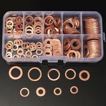 200Pcs 구리 와셔 개스킷 너트 및 볼트 세트 섬프 플매트 카펫 러그 용 M5/M6/M8/M10/M12/M14 상자 포함 플, 한개옵션0