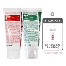 [메디필 정품] 손담비 클렌징폼 레드 락토 콜라겐 클리어 + 피부진정 클렌징폼 그린 시카 콜라겐 클리어 + 토닝9 에센스 듀얼 샘플 (5ea) [완벽 모공 클리어 세트], 4세트