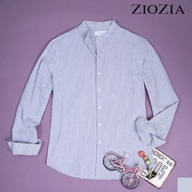 지오지아 잔 스트라이프 헨리넥 셔츠 ACA2WC1101
