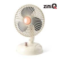 지니큐 FN-800M 스탠드형 선풍기 탁상용 선풍기 아이보리 3엽날개