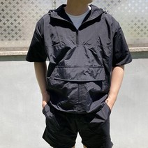 반집업 오버핏 아노락 후드 반팔 티 바람막이 맨투맨 반바지 트레이닝 세트