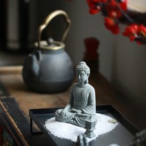 미니 석불 작은 부처님상 석공예 불상 돌 조각상 명상 입상 스님 사찰 달마 액막이