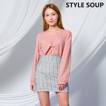 [숲] 프런트 트위스트 블라우스(SX3LSE6)