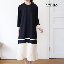 KARRA 포인트배색플리츠원피스_KB2FOP085Q