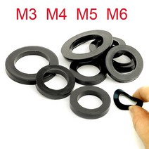 검정 고무 절연 씰링 링 고무 플랫 와셔 가스켓 m3 m4 m5 m6 m8 m10 m15 m20 홈 개선, 3x7, 10개
