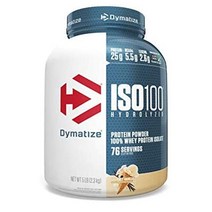 Dymatize ISO100 Protein Powder Isolate 다이마타이즈 웨이 프로틴 고메 바닐라 5lb(2.3kg), 1개, 2.3kg