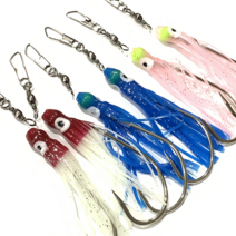 (라이트피싱)2개입 야광대구채비 12cm 축광왕대구 싱글훅 40호 바늘채비 지깅 어시스트, 블루