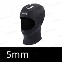 다이빙 후드 스킨 스쿠버 캡 모자 잠수 3mm 5mm, 5mm 다이빙 캡, XL
