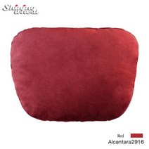 차량용 쿠션 알칸타라 Alcantara 소재 자동차 목 머리 받침 베개 쿠션 자동차 좌석 머리 지지대 목 보호대, 1pcs Red pillow