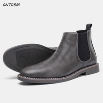 CNTCSM 남성 첼시부츠 옥스포드 남성화 워싱 패션 빈티지 남성 앵클부츠 빅사이즈