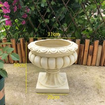 조형물 정원 꾸미기 소품 인테리어 조각상 마당 테라스 태양광 기둥, 1  화분