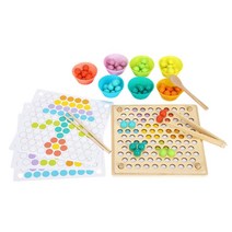 5살교구 집중력 소근육쑥쑥 원목구슬옮기기 소근육장난감 아기발달 어린이집교구 두뇌발달, 낱개