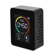 가스 누출 탐지기 3 in 1 C 미터 대기 질 모니터 전자 온도 습도 검출기 이산화탄소 2.8, black