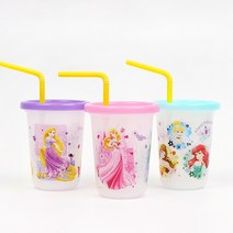 프린세스 21 스트로 텀블러 3P 세트 230ml 빨대 컵 공주 캐릭터 유아 여아 물병 물통 보틀 라푼젤 에리얼, 단품