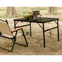 마운틴하이커 2단 높이조절 3단폴딩 아이언 메쉬 캠핑 낚시 피크닉 테이블