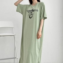 신세계TV쇼핑 [옷자락] 여자 빅사이즈 홈웨어 임부복 잠옷 트임 롱원피스