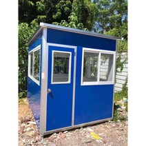 경비초소 소형 휴게실 이동식 간이부스, 1.5x2.0x2.3 양면 플라스틱 스틸