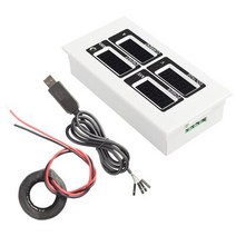 디지털전압계 4in 1 디지털 전류계 전압계 AC 전력 에너지 미터 80-260V 100A PZEM-004 단상 멀티 표시기, 04 004 Coil CT and USB