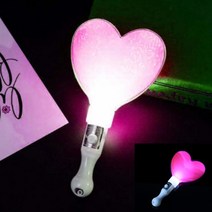 우주마켓 콘서트 야광봉 응원봉 형광스틱 LED 야광 형광봉 하트봉 콘서트봉 불빛 하트 봉 핑크