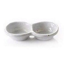 토가마 유유 종지 원쌍종지, 화이트, 1개