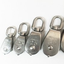 GS 스텐 도르레 롤러 싱글 후크 거중기 견인 창고 기구 로프 밧줄, 1개