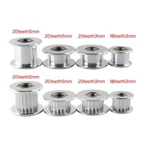 풀리 5pcs gt2 들러 타이밍 구동 wheel1620 치아 휠 보어 35mm 알루미늄 기어 치아 너비 610mm 3d 프린터, 20t w6 b5 with t