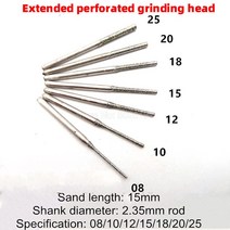 2.35MM 생크 드릴 다이아몬드 그라인딩 헤드 비트 세트 1 개 로터리 파인 팁 니들 버 메탈 스톤 제이드, [06] 15A