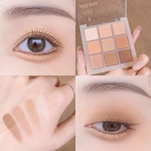 글리터 네온 야광 팔레트 아이섀도 펄 스틱 섀도우 색조화장품 웜톤 쿨톤 9 색 매트 그레이 퍼플 스모크 핑크 안료 방수, 07