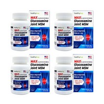 MSM 식이유황 엠에스엠 글루코사민 1500mg 조인트 MSM1500 초록입홍함 상어연골 식약처인증 건강기능식품, 비타그린, 4개, JOINT MSM 1800mg / 60정