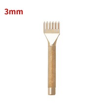 3MM 간격 가죽 구멍 펀치 DIY 손 천공 바느질 펀치 바느질 도구 구멍 컷 가죽 펀치 도구 1/2/4/6/구멍, 6tooth, 1개