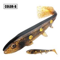 빅 베이트 루어 Spinpoler bomshad 빅 사이즈 파이크 소프트 베이트 낚시 루어 14cm 페인트 인쇄 실리콘 미, 02 Color-B_01 14cm 25g