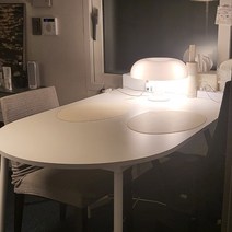 반원 테이블 반달 탁자 반타원 테이블 입식 이케아 식탁 화이트 인테리어 주방 하프문 자취 원룸 좁은 집 공간 활용 2인용 4인용, 800 반원 테이블
