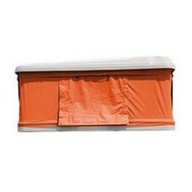 자동차 루프탑텐트 SUV하드탑 2인 럭셔리 방염, 화이트 탑 오렌지