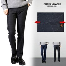 프랭키뉴욕 프랭키뉴욕 남자슬랙스 울st 모직 체크 10부 정장바지 빅사이즈_RI9PAK716