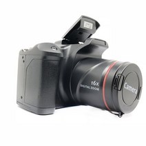 DSLR 카메라 입문 전문 사진 카메라 slr 디지털 캠코더 휴대용 핸드 헬드 디지털 줌 12mp hd 출력 셀카 카메라, 검은색