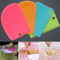 케이크 빵 슬라이서 킹 페이스트리 도구 3 개/대 케이크 용 킹 도구 반죽 커터 스크레이퍼 케이크 블레이드 실리콘 주걱, 보라
