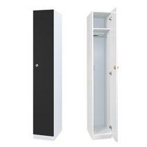 락카원 LPM 1단 1인용 락카장 수납장 캐비넷 락커 개인라커룸 사무실 병원 헬스장 사물함, 브라켓(돌출형), 블랙