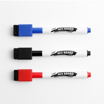 지우개달린 보드마카 3색세트 미니 마카펜 자석 슬림타입 디자인 문구 사무용품 학용품 팬시