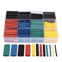 동파방지 파이프 덮개280-530PCS 열 수축 튜브 절연 구색 전자 폴리올레핀 와이어 케, 328pcs 블랙