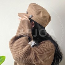 실버 장식 클래식 헌팅캡 마도로스 모자