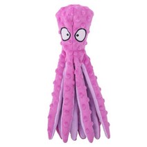 pet dog plush toy squeaker 씹다 동물 장난감 octopus skin shell 물린 저항 플러시 장난감 재미 있은 내구성 어금니 장난감 애완 동물 용품, 분홍색, 협력사
